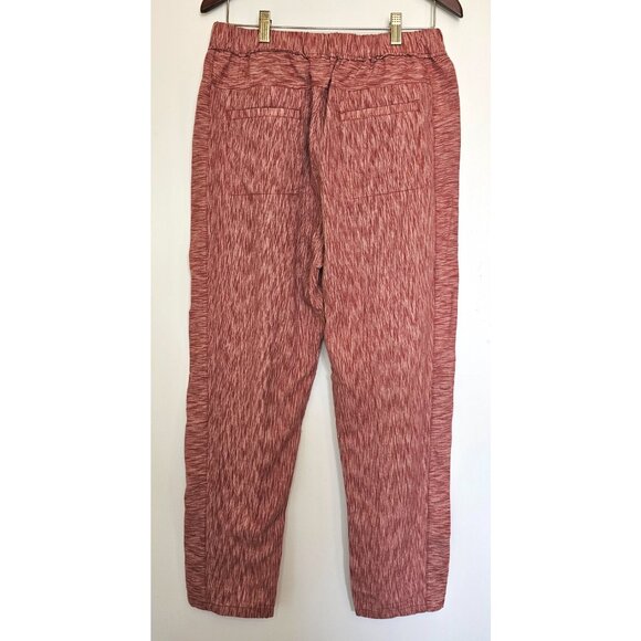 NWT! Anthropologie Longshore 100% Cotton Cropped Pull On Pants S Coral Red - Picture 3 of 10